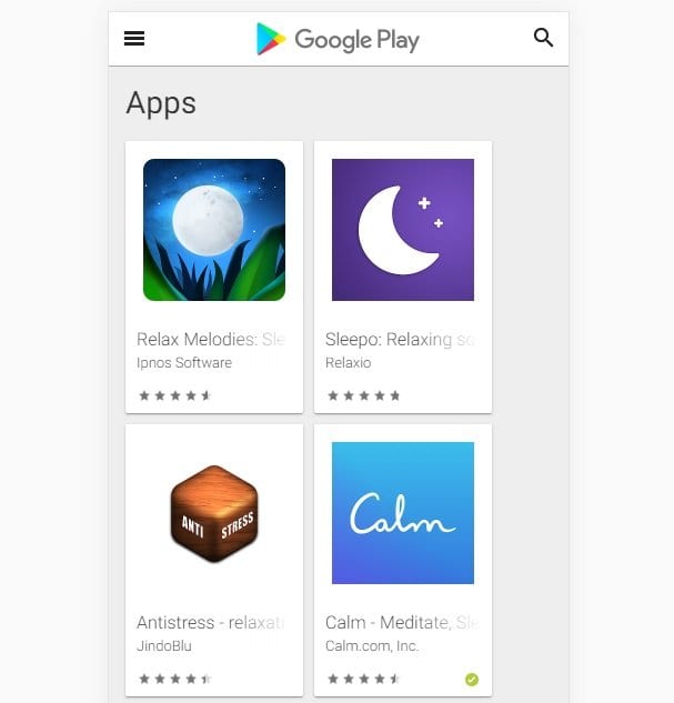 Calm app store ranking