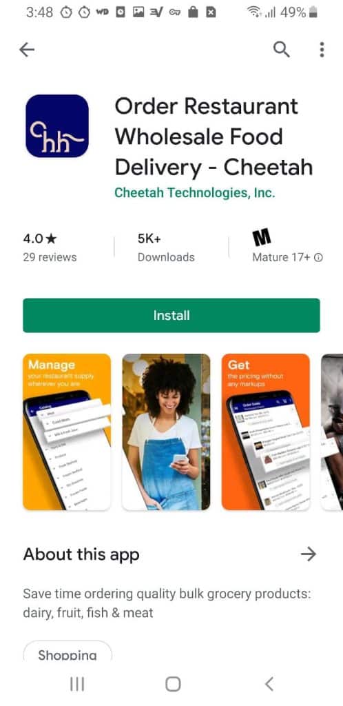 Go Cheetah Food Distributor App
