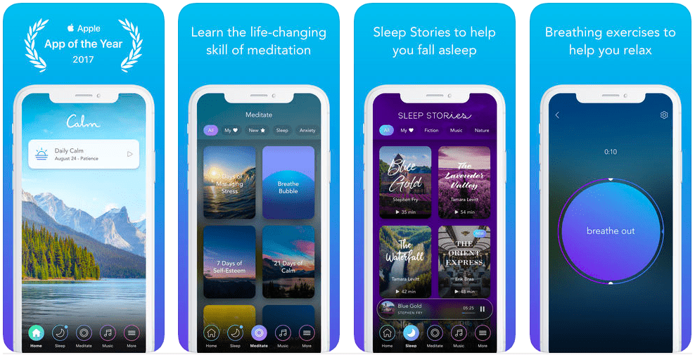 Calm App Store Screenshots