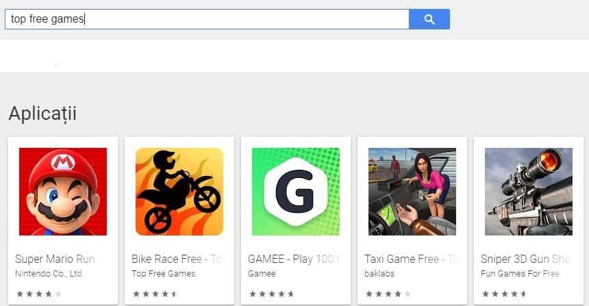 Top free games app store keywords