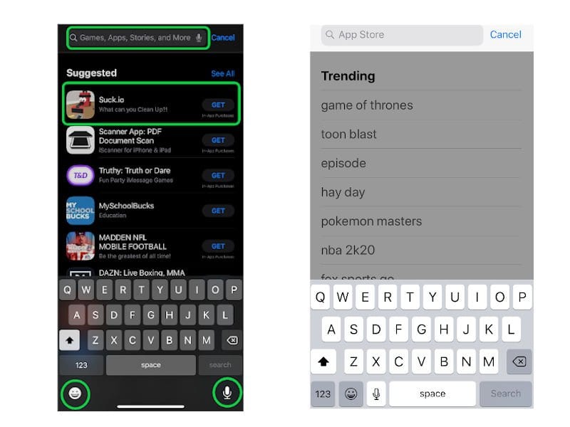 iOS 13 App Store search 