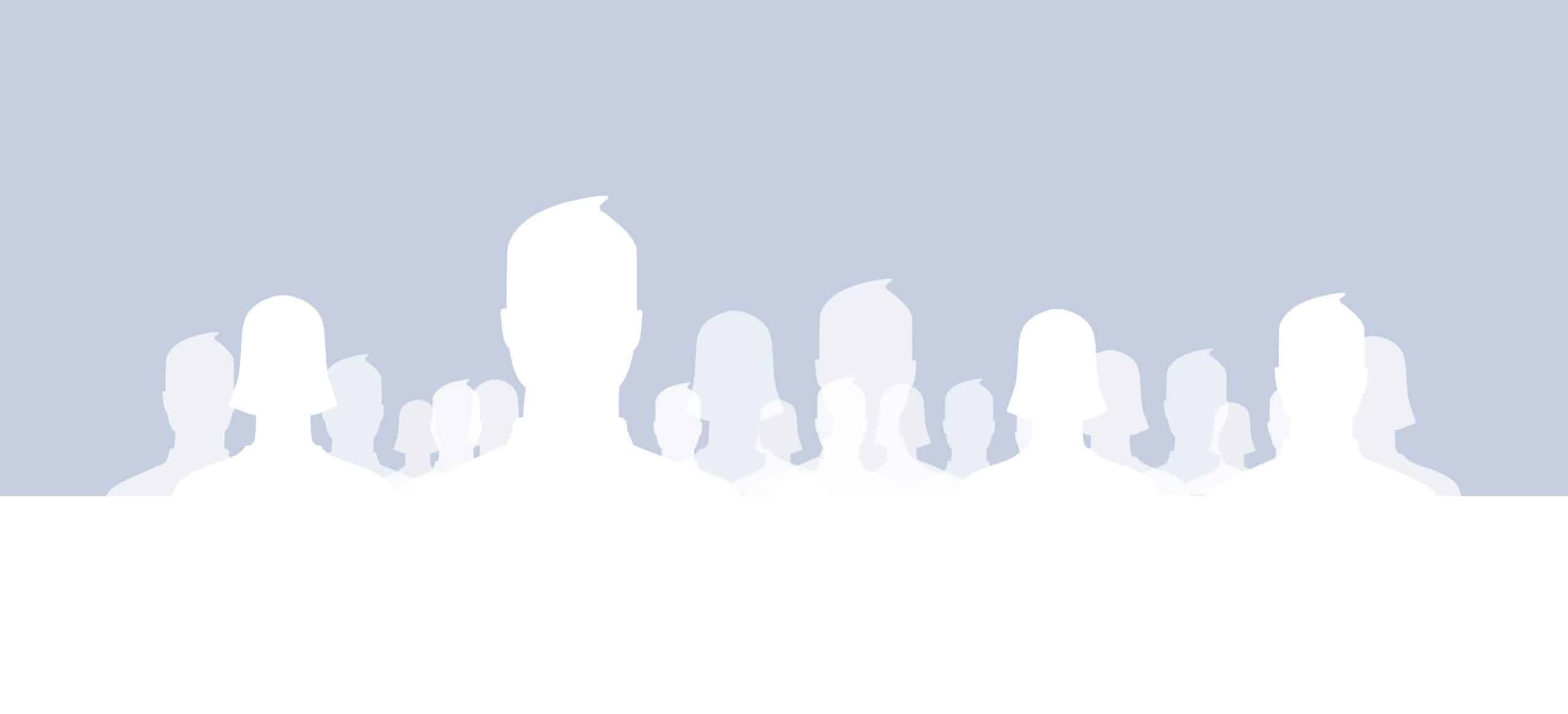 vector of facebook users' heads