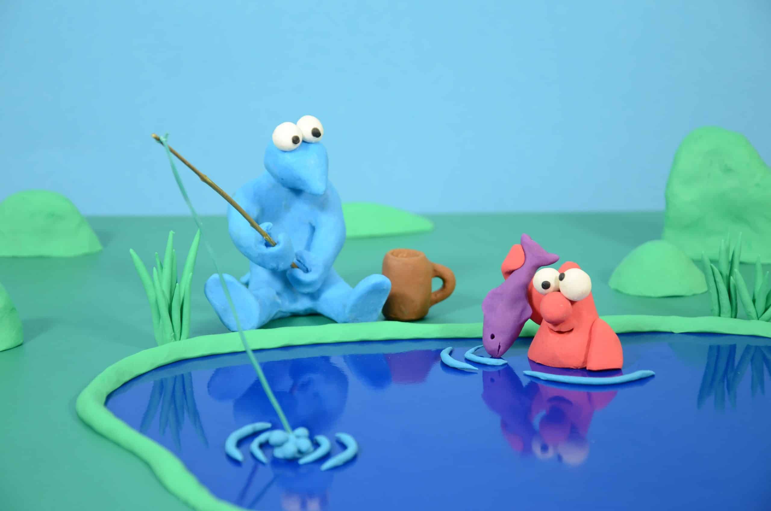 stop motion claymation scene