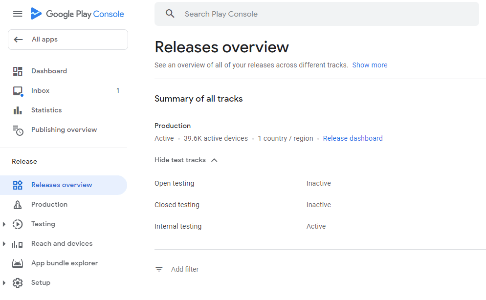 Release - Google Play Console