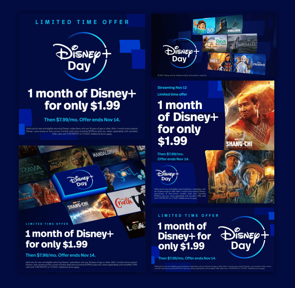 Disney+ digital campaign design