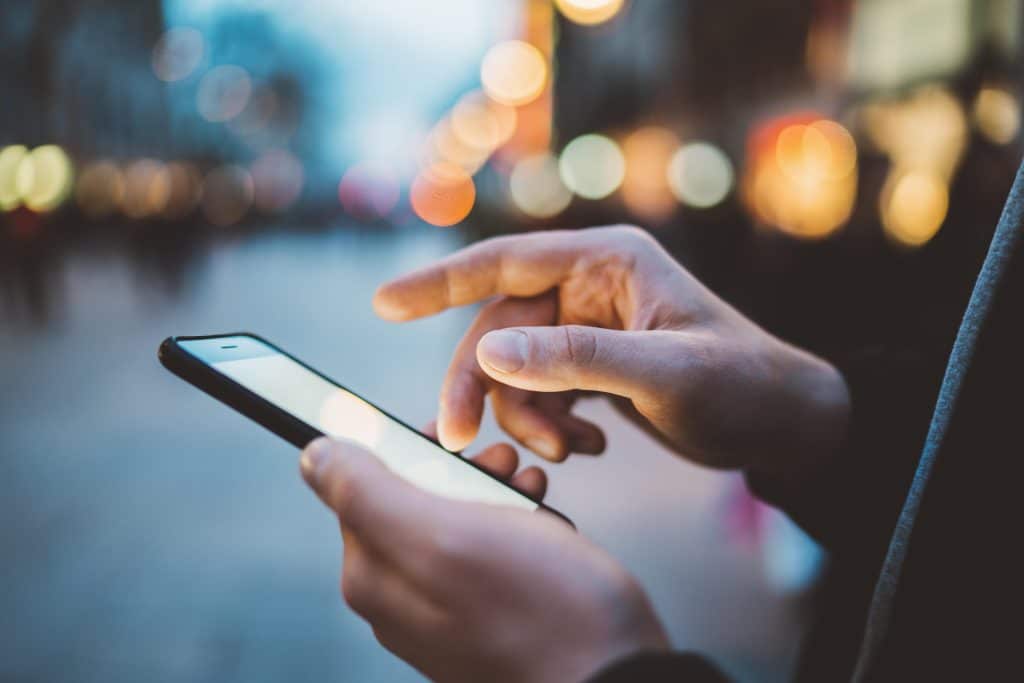 Man checking his phone