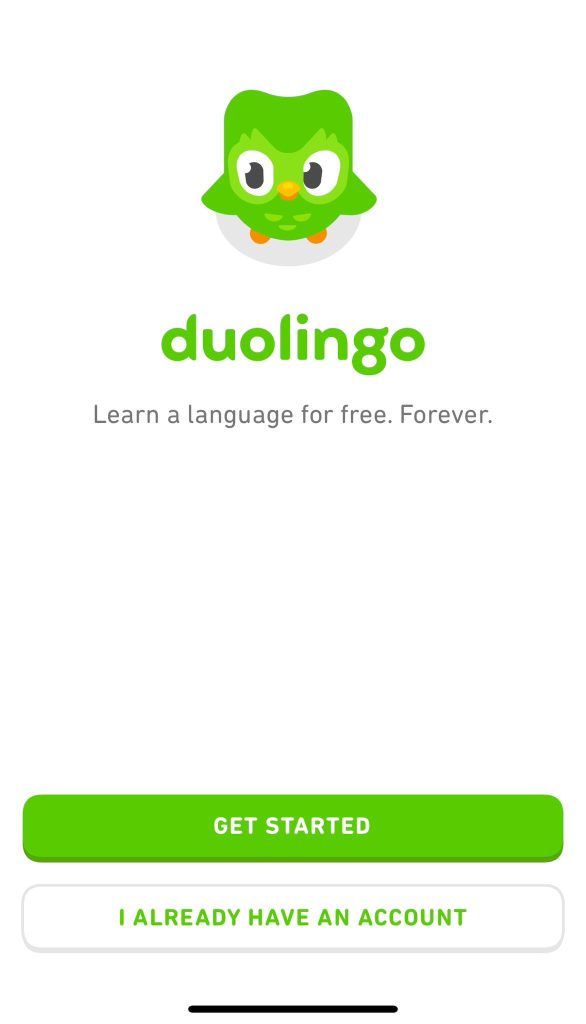 Duolingo's account creation