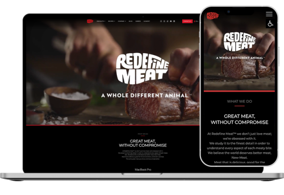 Redefine Meat website